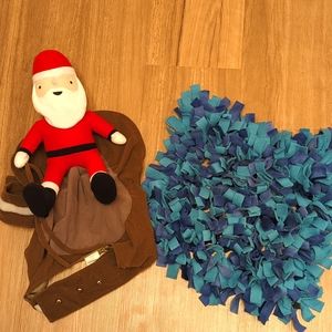 Dog saddle with Santa and handmade sniff mat